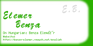 elemer benza business card